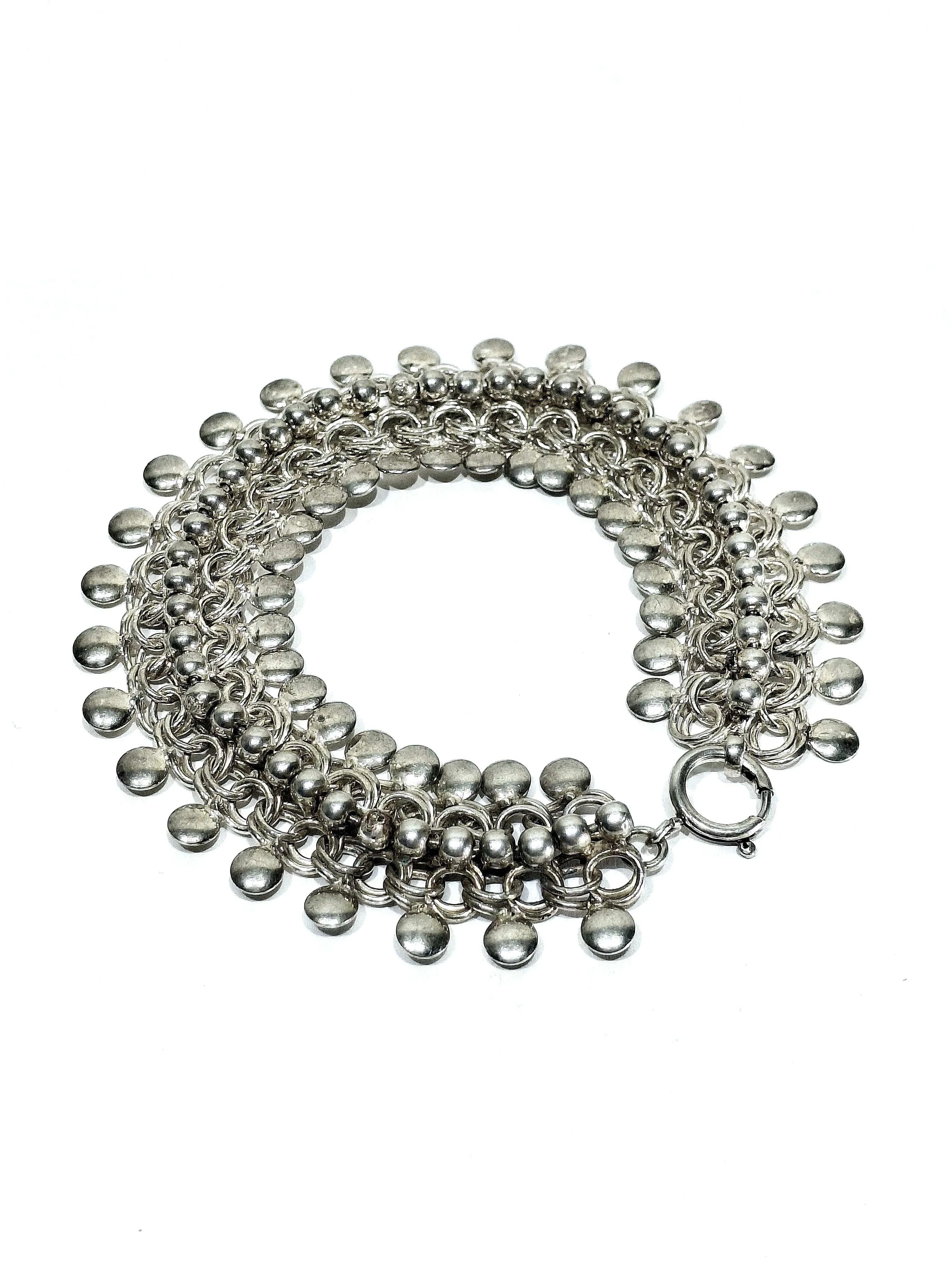 Bracelet à motifs de boules en argent sold by 58 Facettes