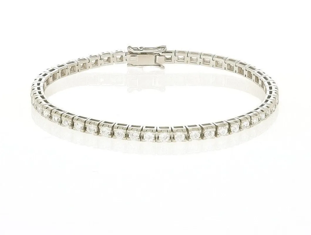 Bracciale tennis en or blanc 18 carats et diamants sold by 58 Facettes