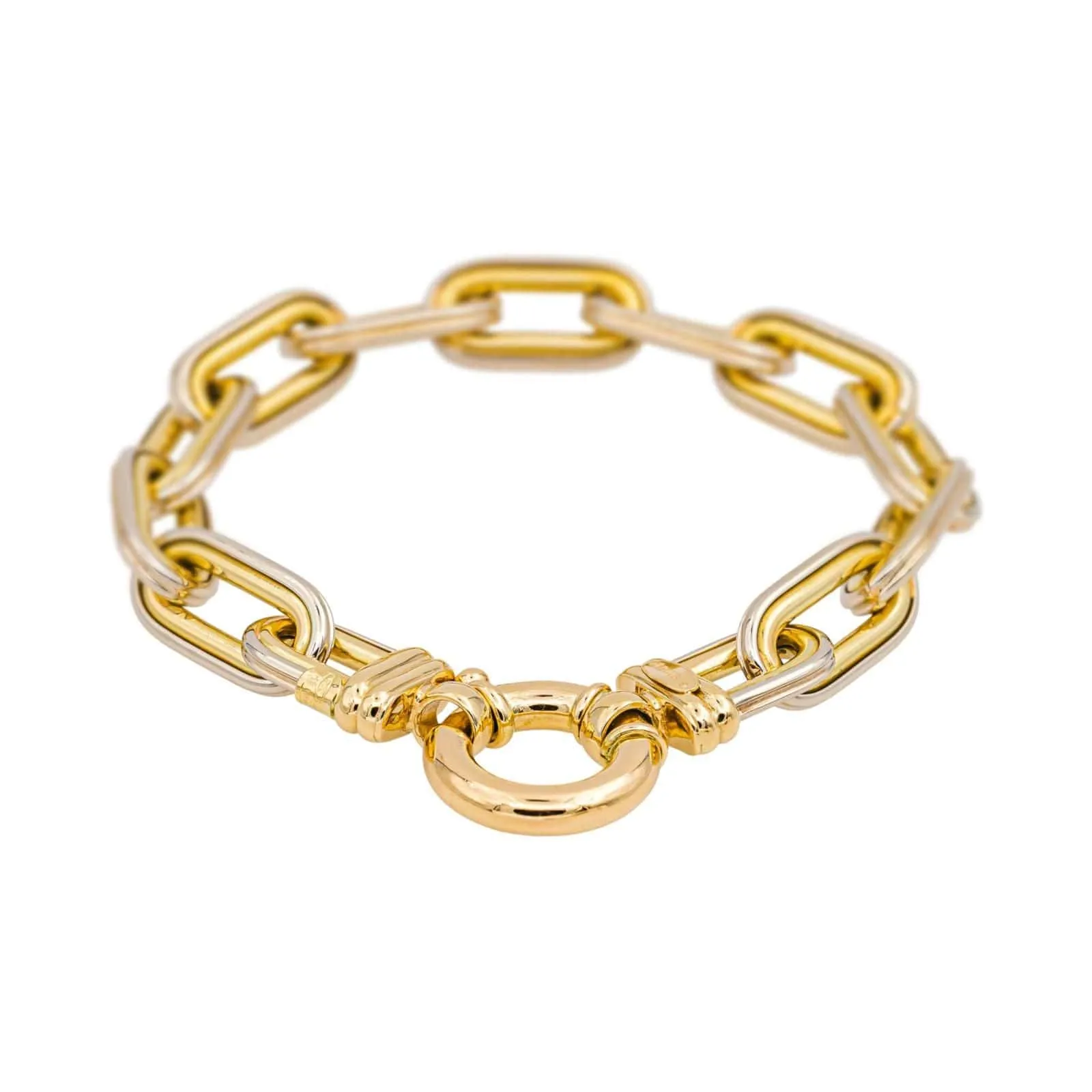 Bracelet maille forçat jumelée en or jaune 18 carats sold by 58 Facettes product image thumbnail 4
