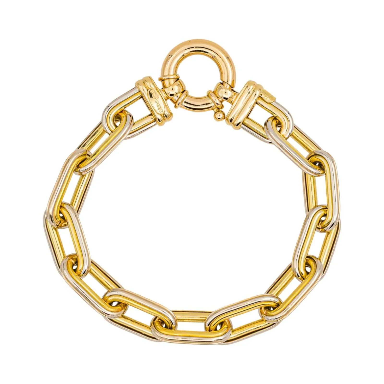 Bracelet maille forçat jumelée en or jaune 18 carats sold by 58 Facettes