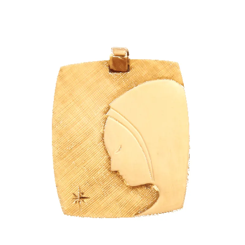 Médaille - Vierge Marie vintage en or jaune 750 made by 58 Facettes