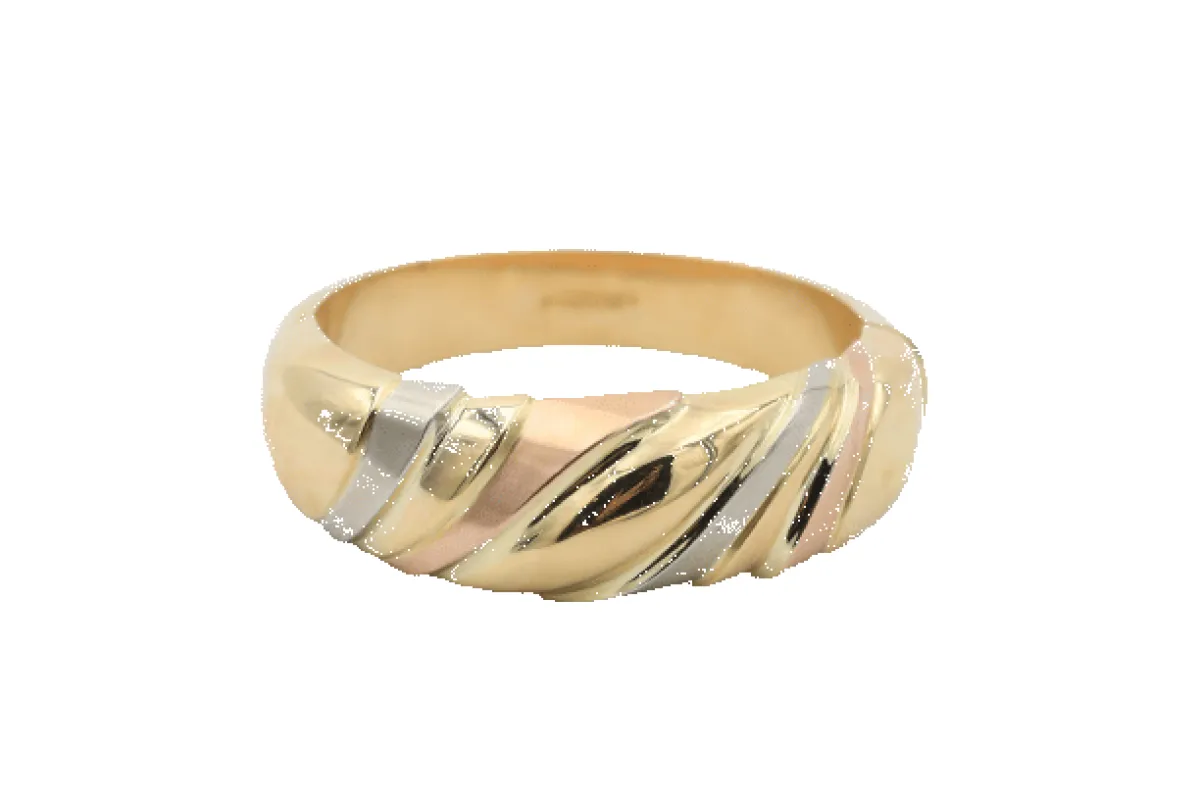 Bracelet rigide en or trois pièces sold by 58 Facettes