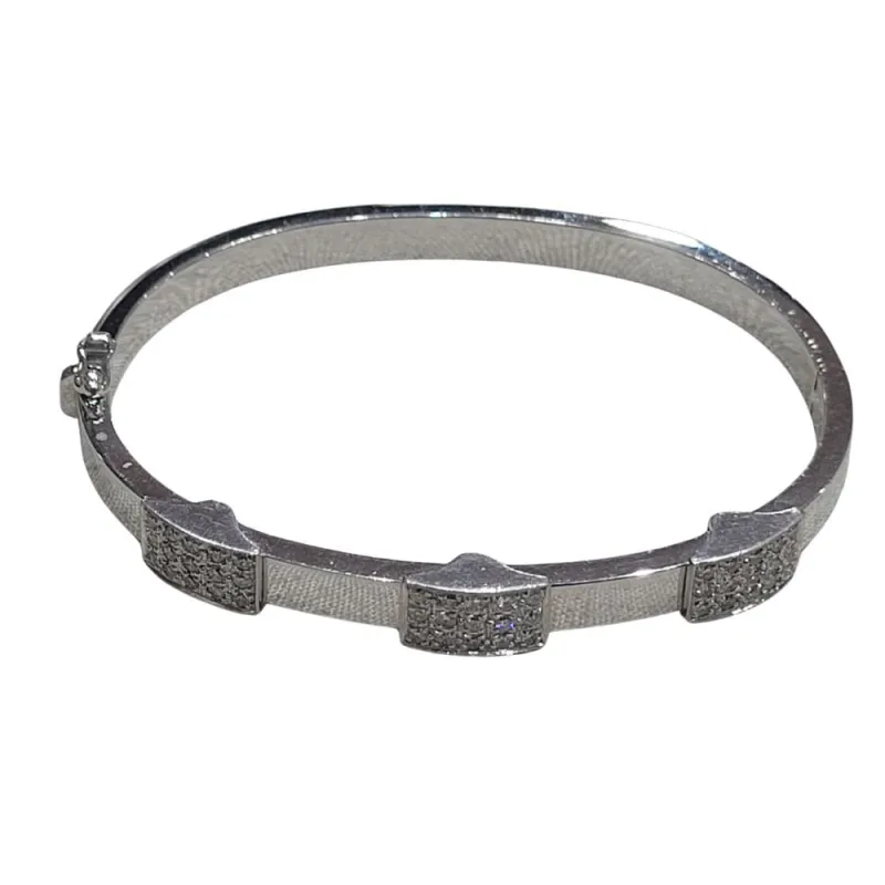 Pulsera en or blanc 18k et diamants taille brillant sold by 58 Facettes