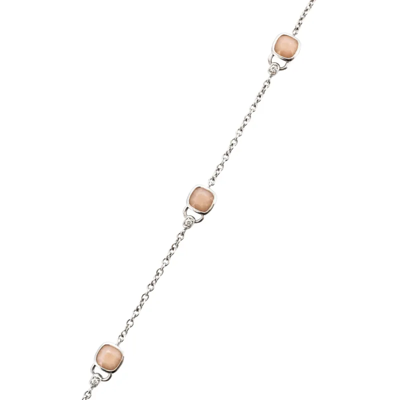 POIRAY – Bracelet INDIRA Quartz rose Diamants made by 58 Facettes