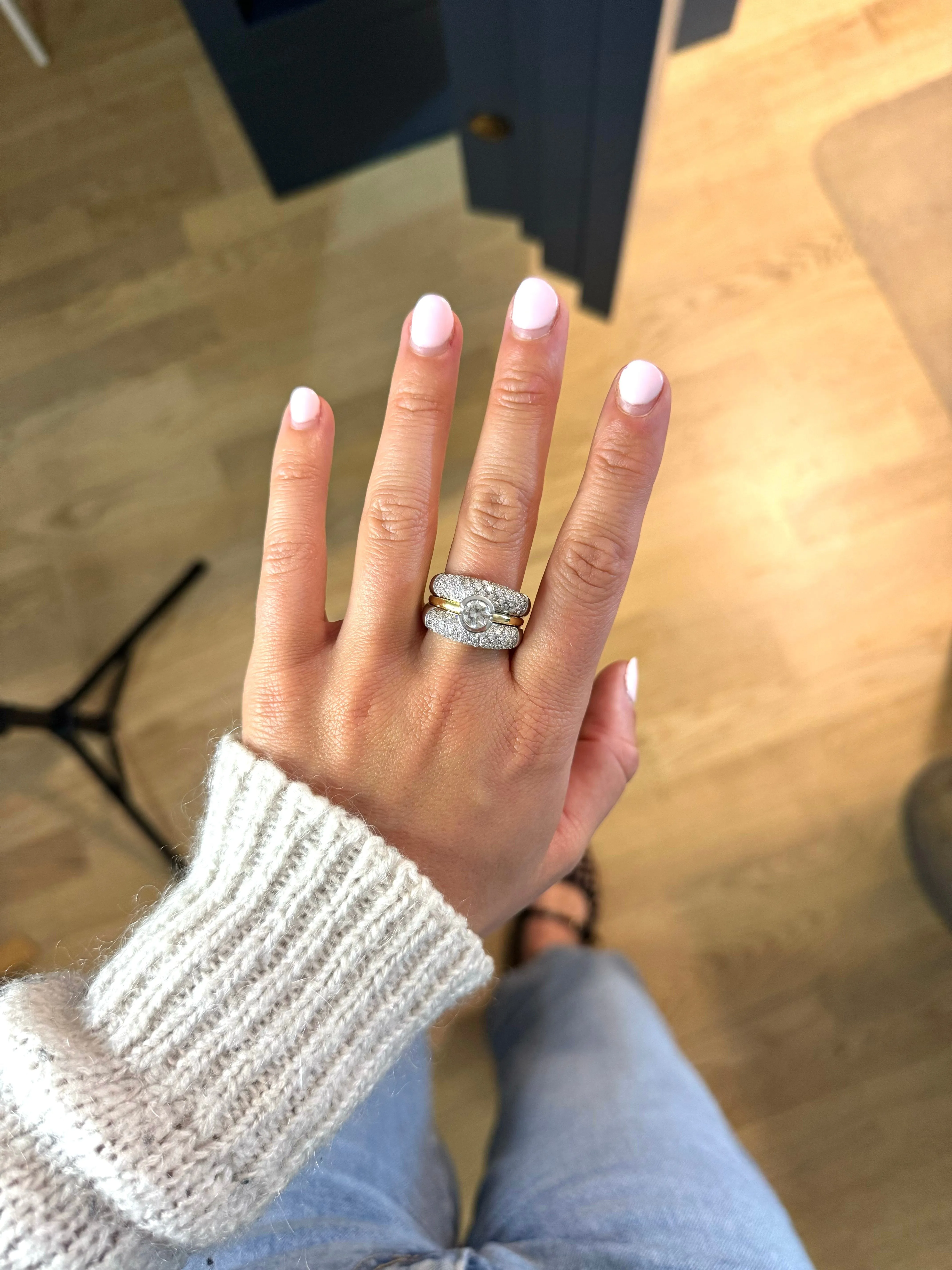 vintage diamond ring sold by 58 Facettes product image thumbnail 2