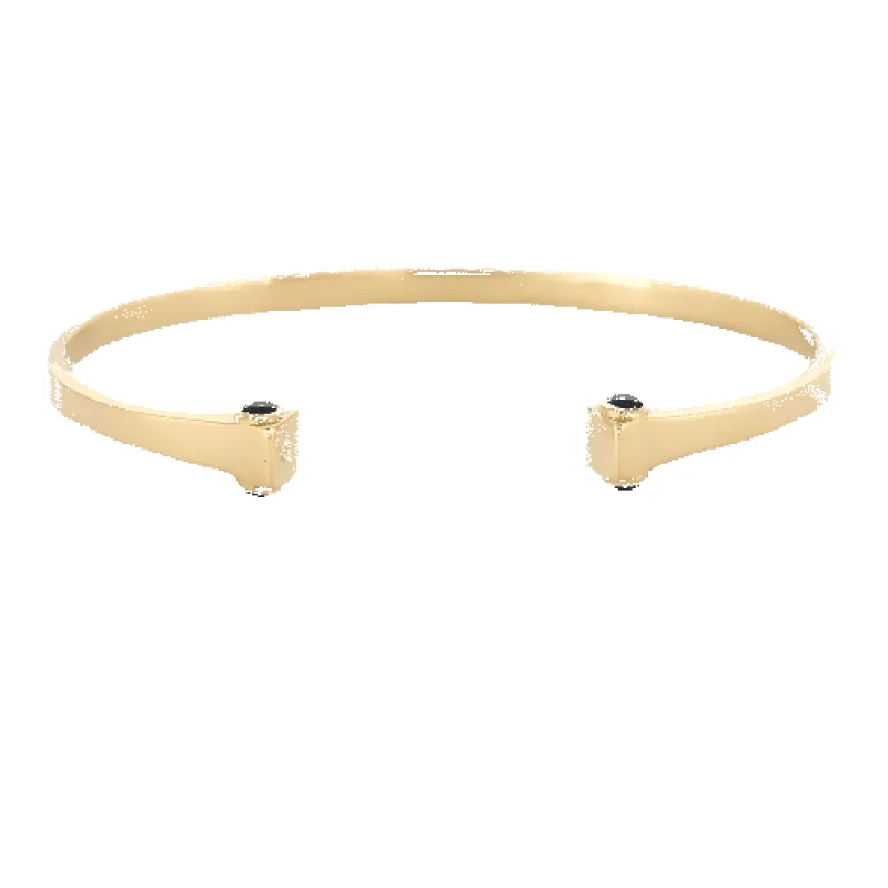 Bracelet jonc en or jaune et saphirs sold by 58 Facettes