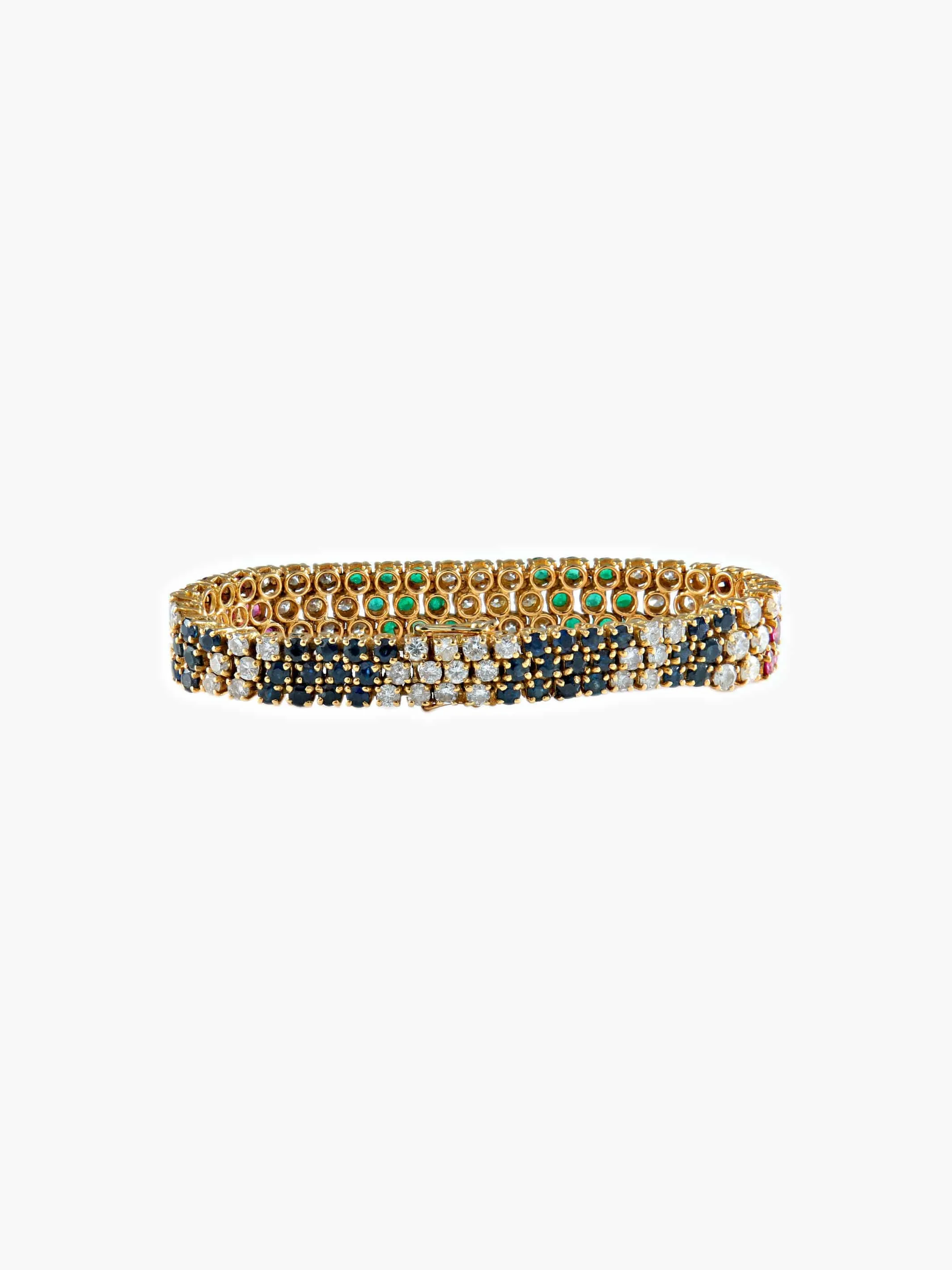 Bracelet Diamants Emeraudes Rubis Saphirs sold by 58 Facettes product image thumbnail 3