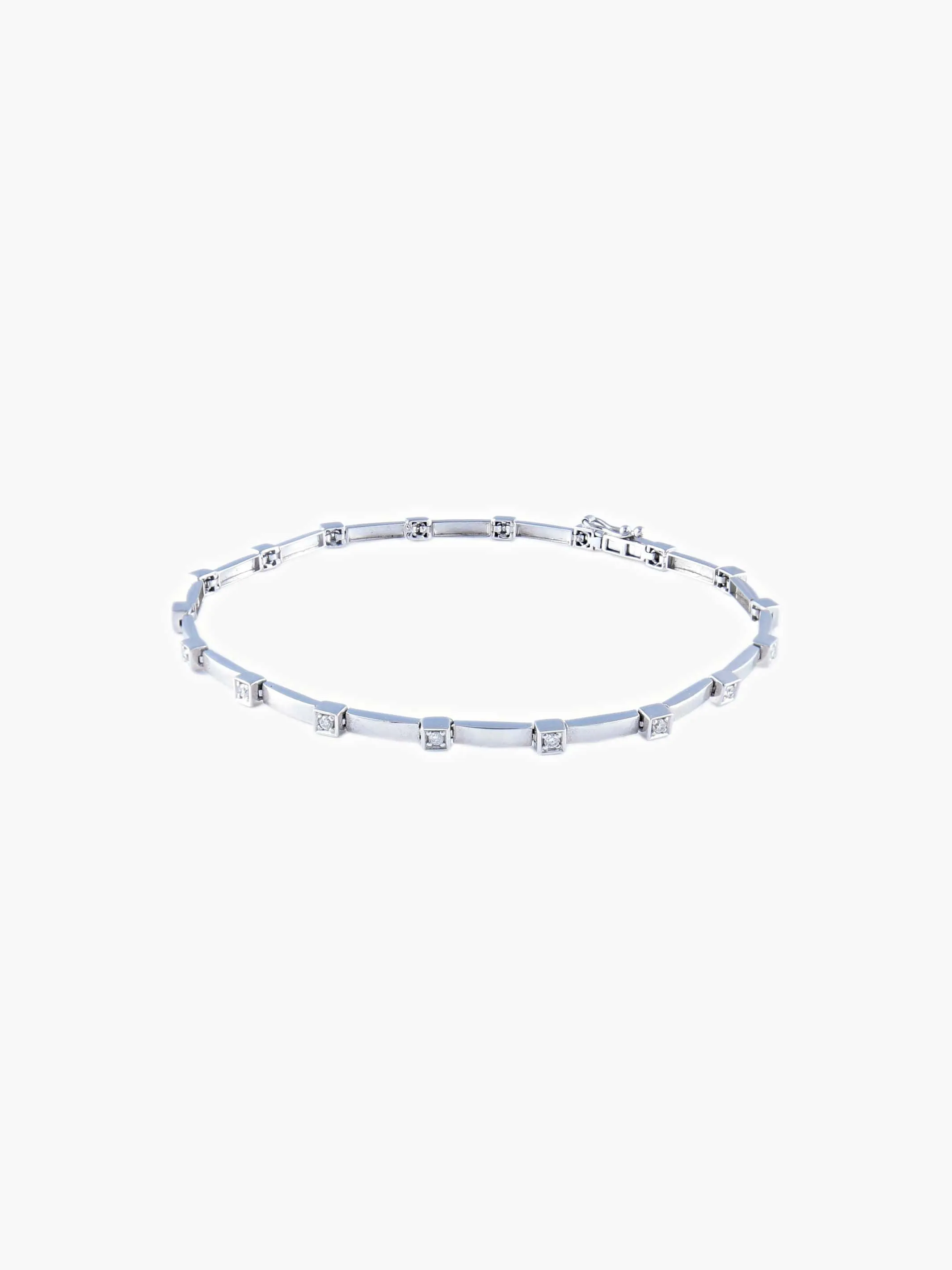 Bracelet articulé en or blanc 750 et diamants sold by 58 Facettes product image thumbnail 5