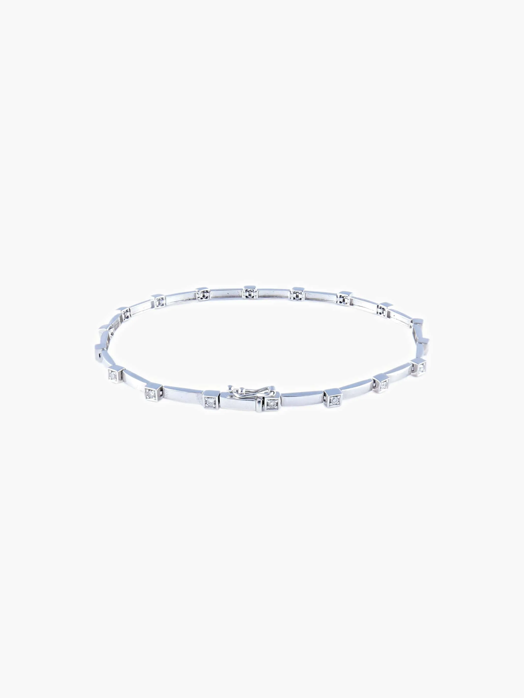 Bracelet articulé en or blanc 750 et diamants sold by 58 Facettes product image thumbnail 3