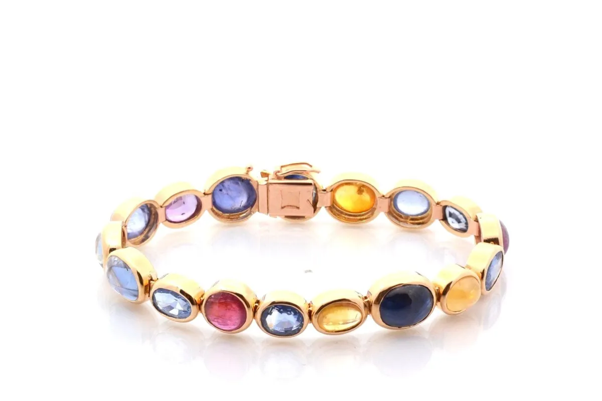 Bracelet en or 18k et saphirs sold by 58 Facettes