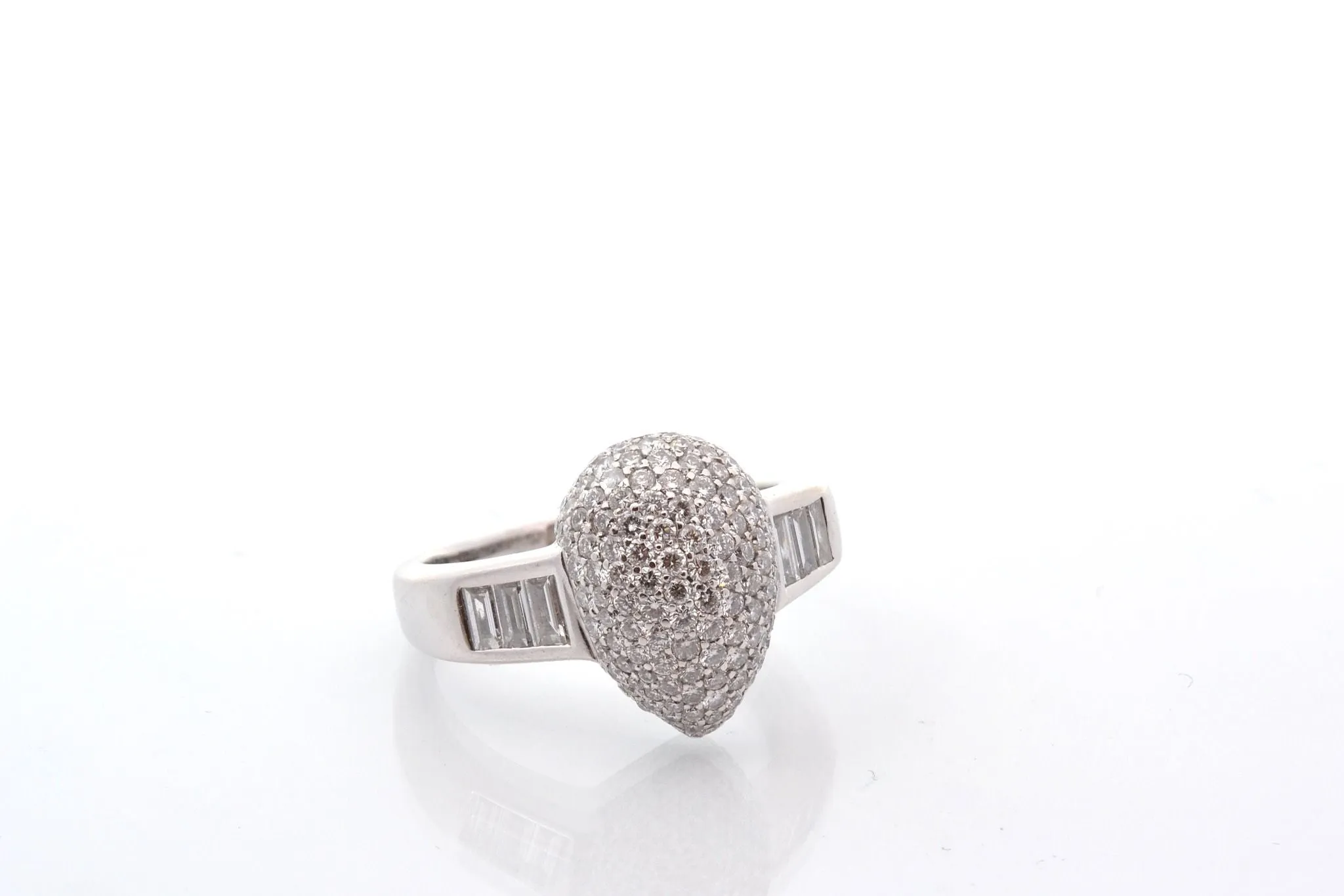 Bague en or 18k et diamants taille brillant et baguette sold by 58 Facettes product image thumbnail 4