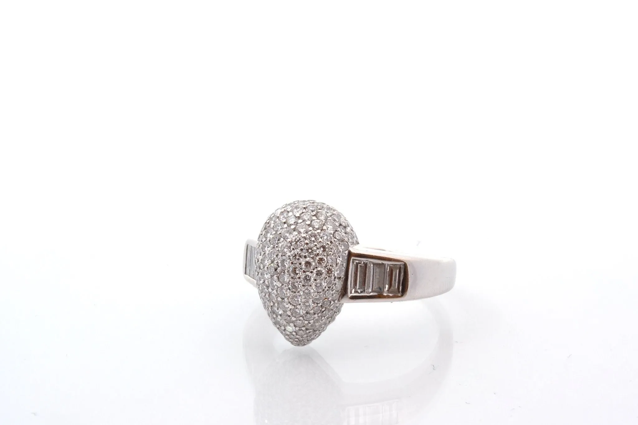 Bague en or 18k et diamants taille brillant et baguette sold by 58 Facettes product image thumbnail 3