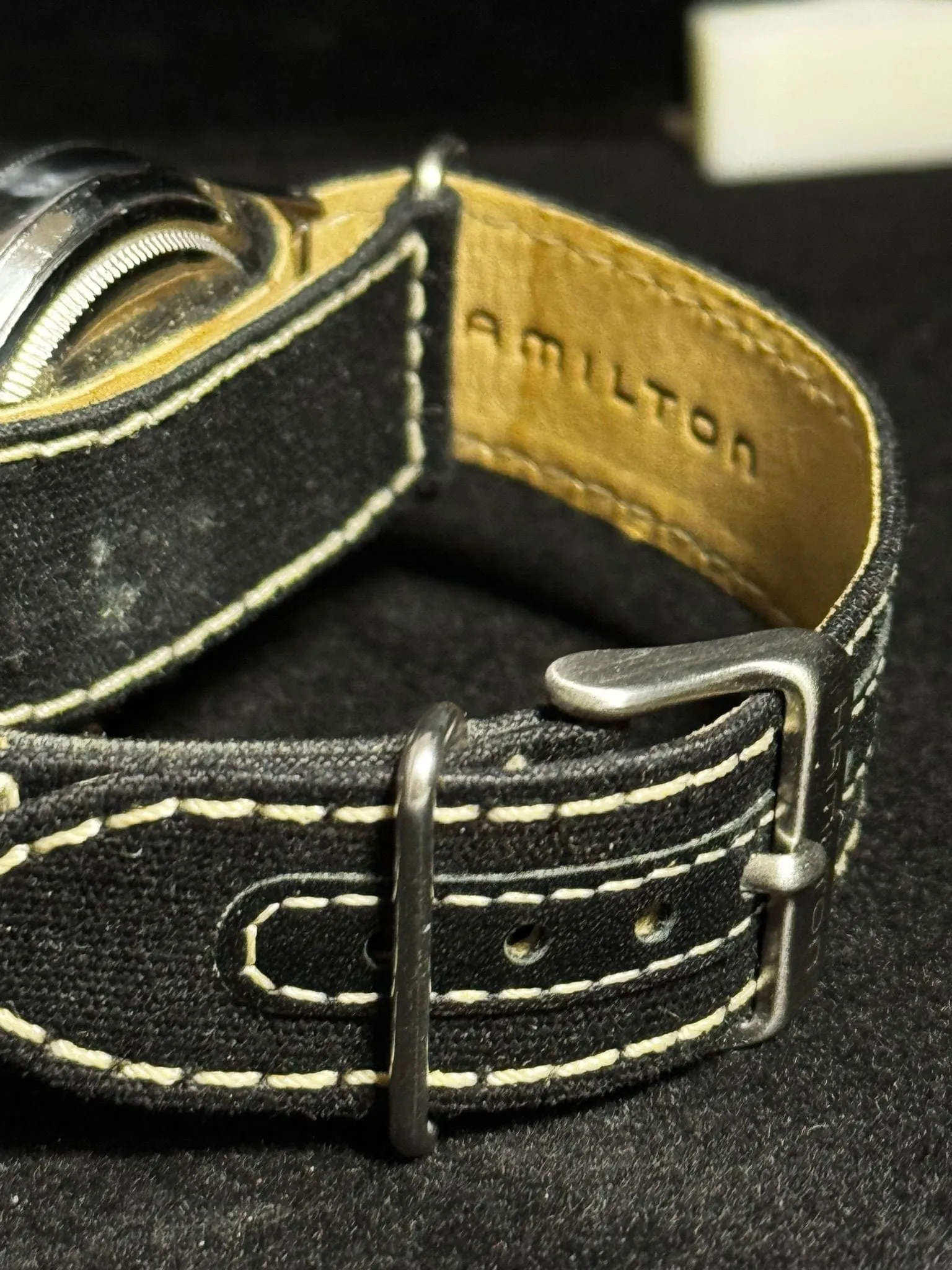 HAMILTON Lancaster – Montre chronographe mécanique – Calibre Lemania 861 (Speedmaster) – Vintage sold by 58 Facettes product image thumbnail 5