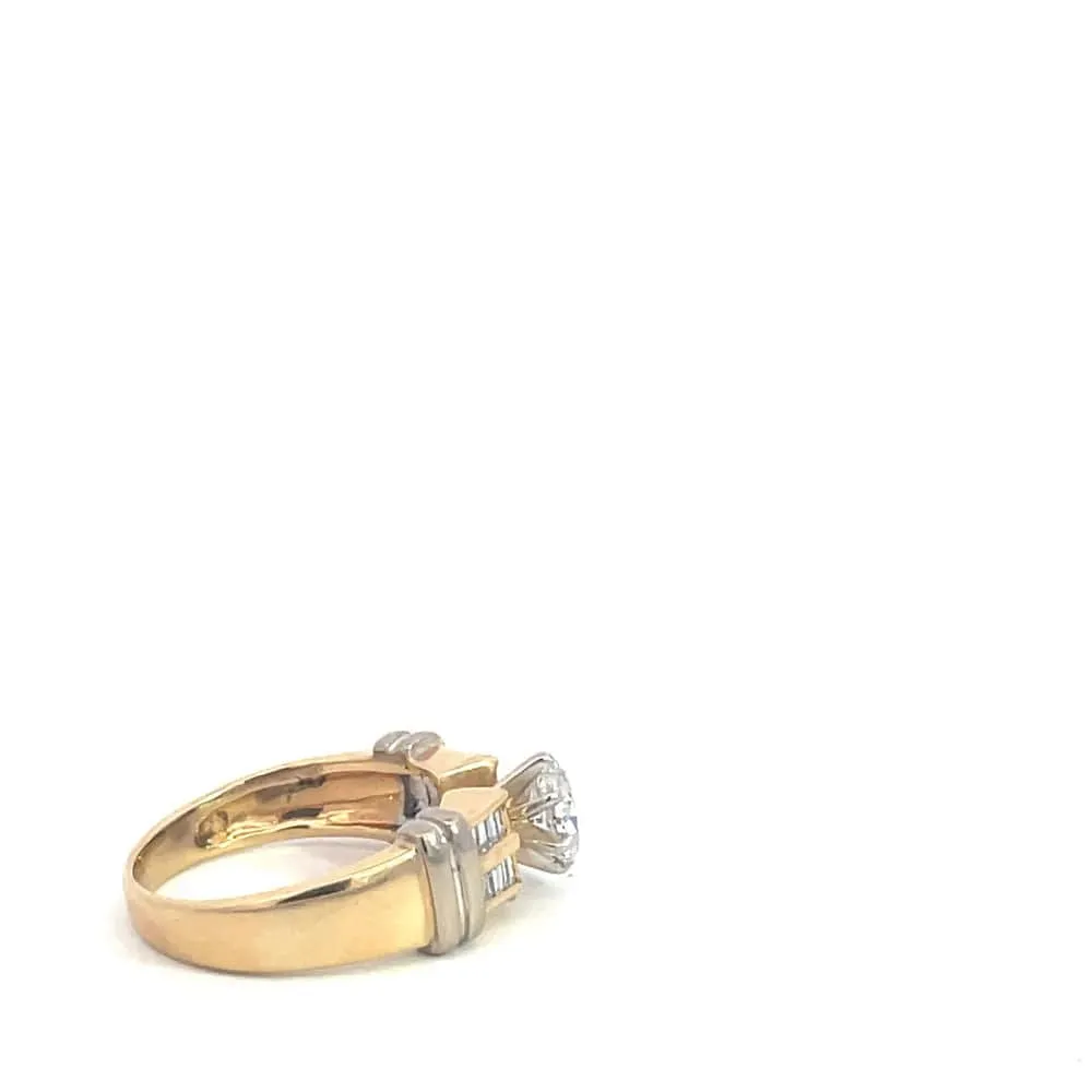 Bague en or jaune sertie de diamants Navette et Baguette sold by 58 Facettes product image thumbnail 4