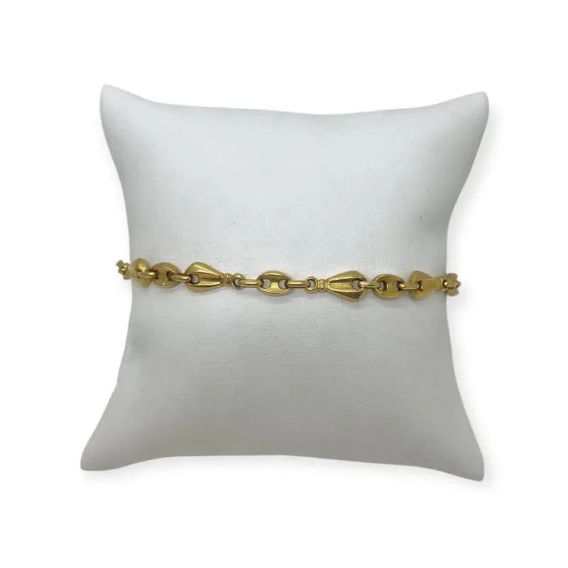 Bracelet grains de café alternés en or jaune 750 (18k) sold by 58 Facettes