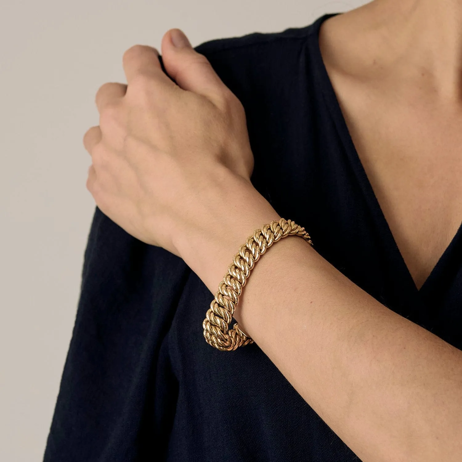 Bracelet à maille gourmette en or jaune sold by 58 Facettes product image thumbnail 2