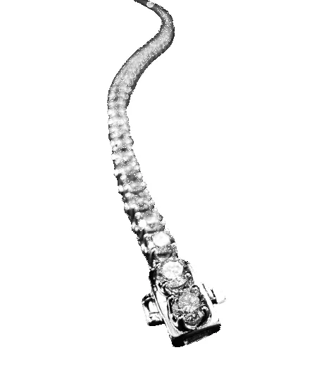 Bracelet de tennis en or blanc avec diamants sold by 58 Facettes