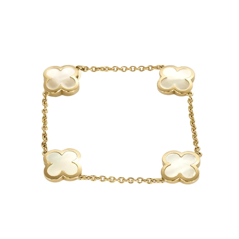 Van Cleef & Arpels - Pure Alhambra - Bracelet en or jaune et nacre sold by 58 Facettes
