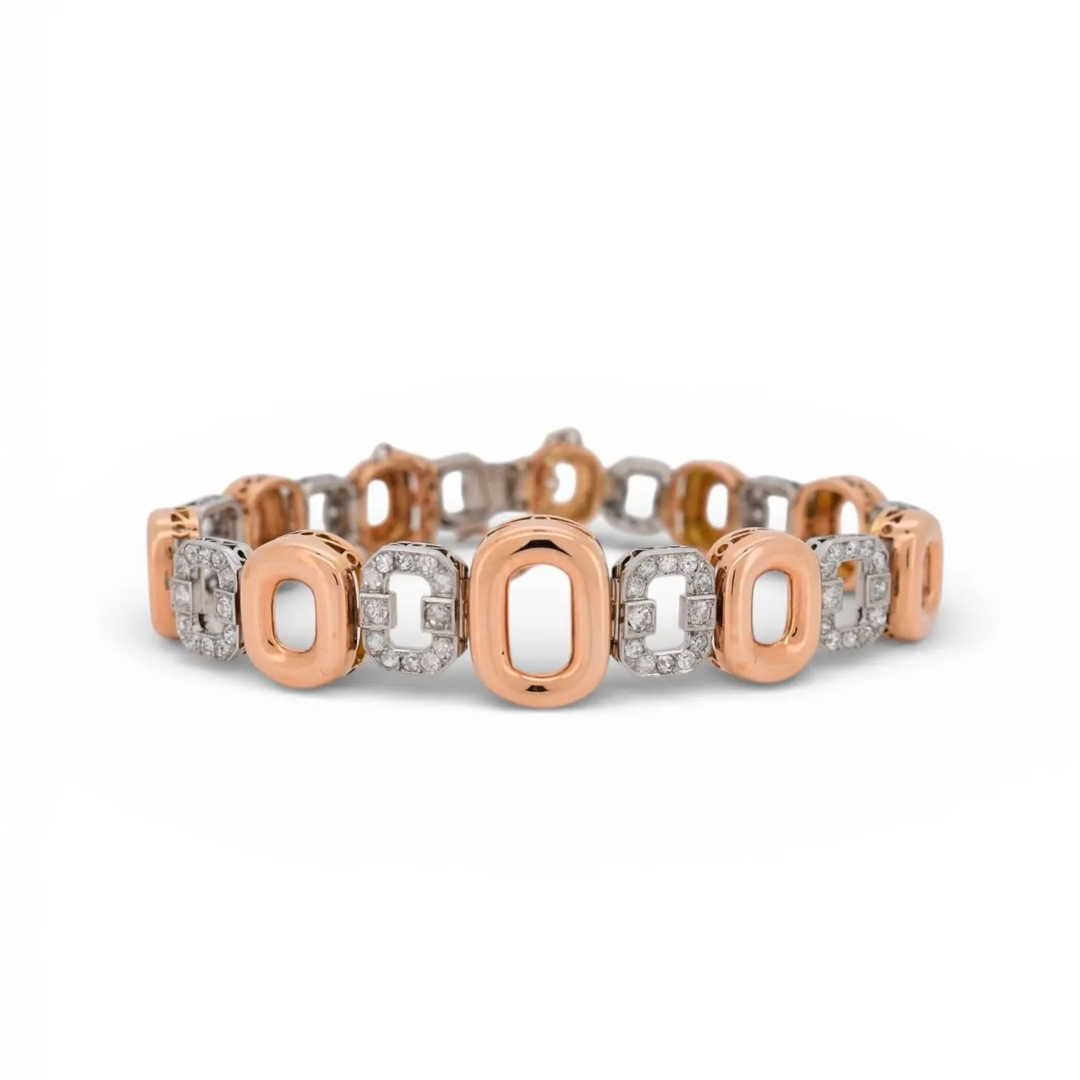 Bracelet Rétro - Or 18 Carats, Diamants, années 1940 sold by 58 Facettes