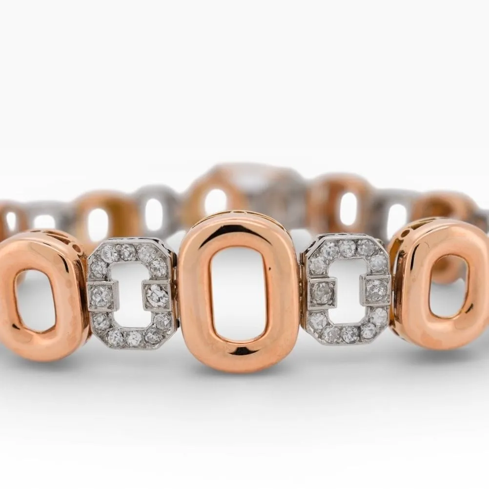 Bracelet Rétro - Or 18 Carats, Diamants, années 1940 sold by 58 Facettes product image thumbnail 5