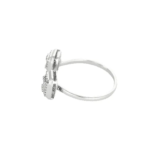 Bague en or blanc 18 carats sertie de deux diamants baguettes sold by 58 Facettes product image thumbnail 3