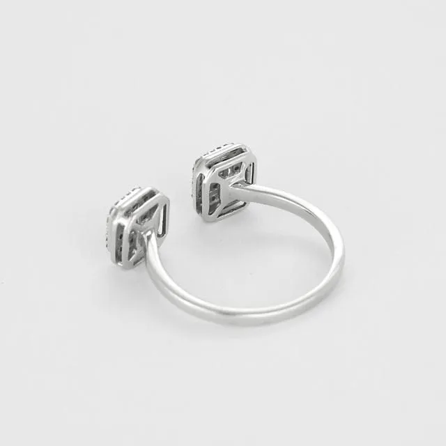 Bague en or blanc 18 carats sertie de deux diamants baguettes sold by 58 Facettes product image thumbnail 4