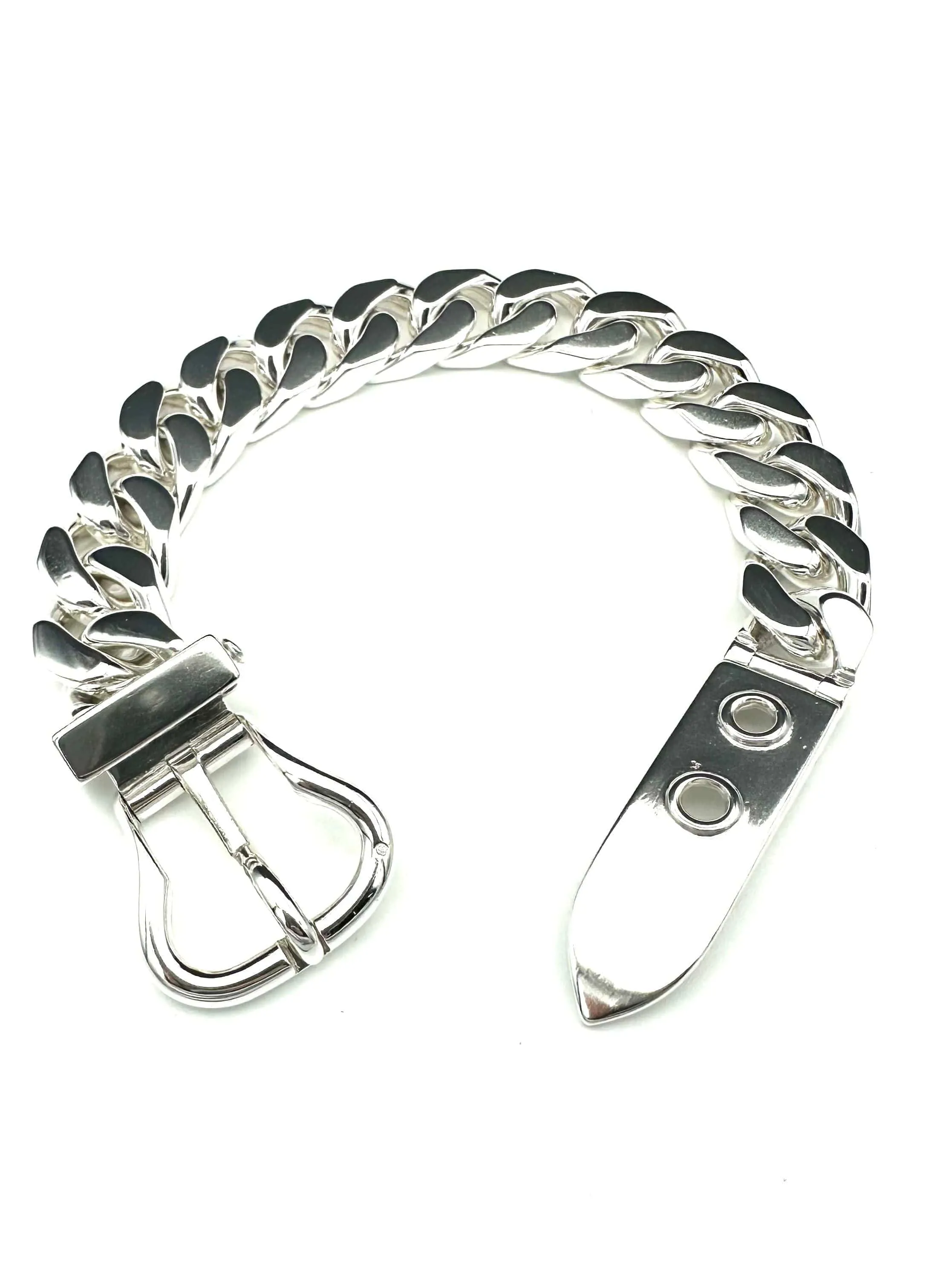 HERMES. Collection "Boucle sellier", bracelet argent 800 GM sold by 58 Facettes product image thumbnail 3