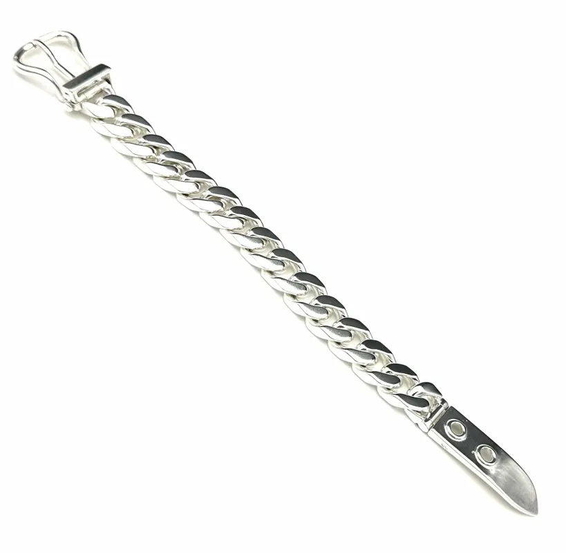 HERMES. Collection "Boucle sellier", bracelet argent 800 GM sold by 58 Facettes