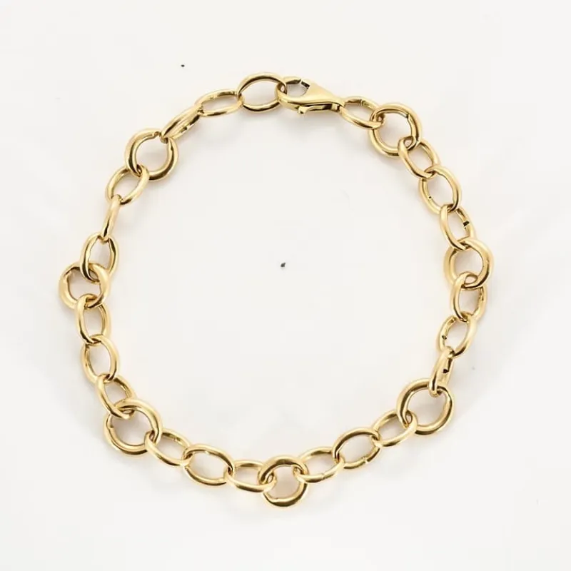 Bracelet en Or jaune maillons ovales made by 58 Facettes
