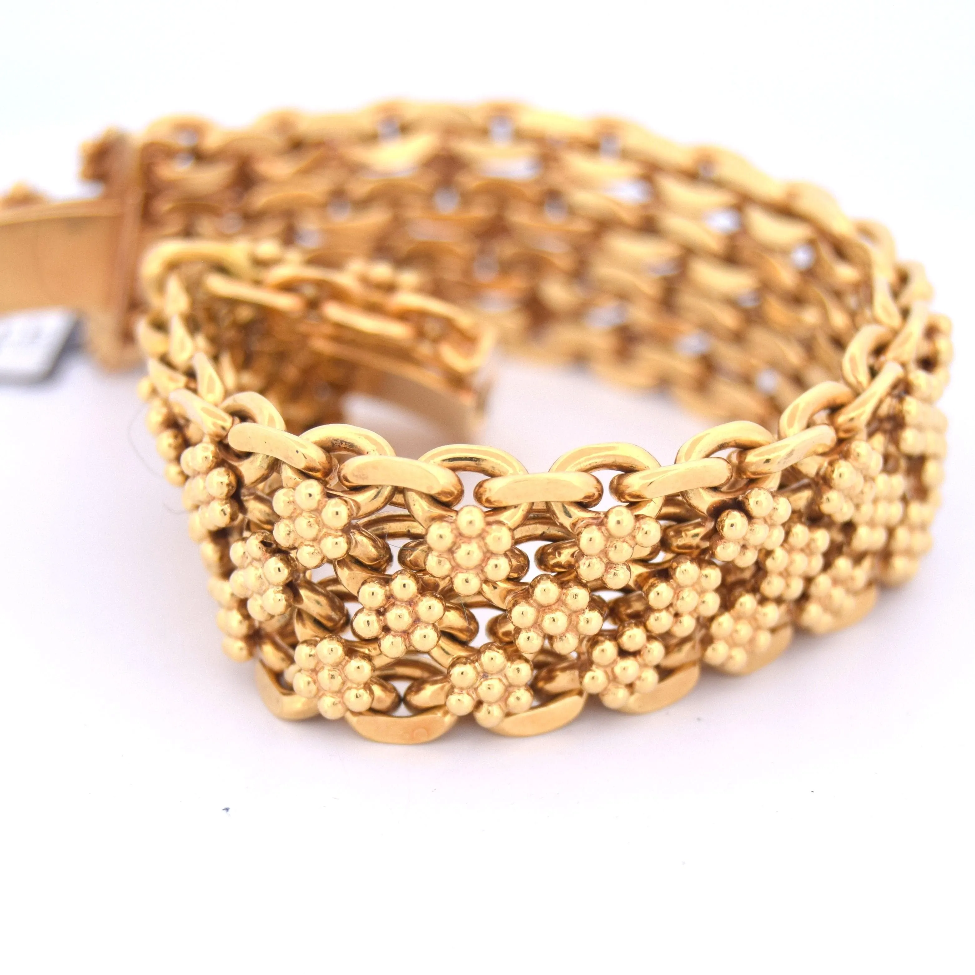Bracelet maille tressée en or jaune 18 kt sold by 58 Facettes product image thumbnail 3