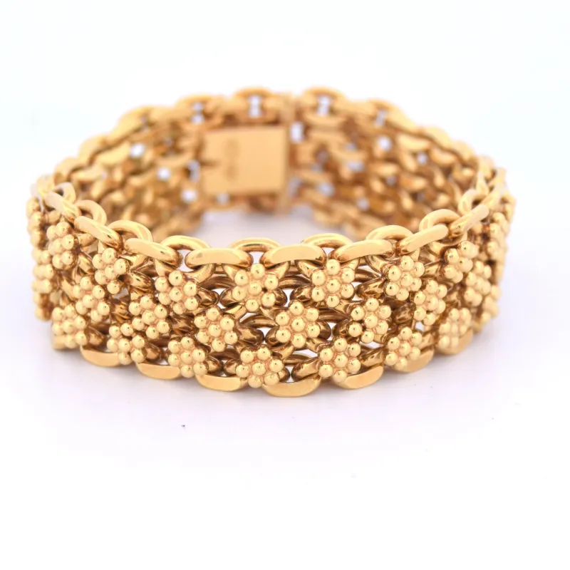 Bracelet maille tressée en or jaune 18 kt sold by 58 Facettes