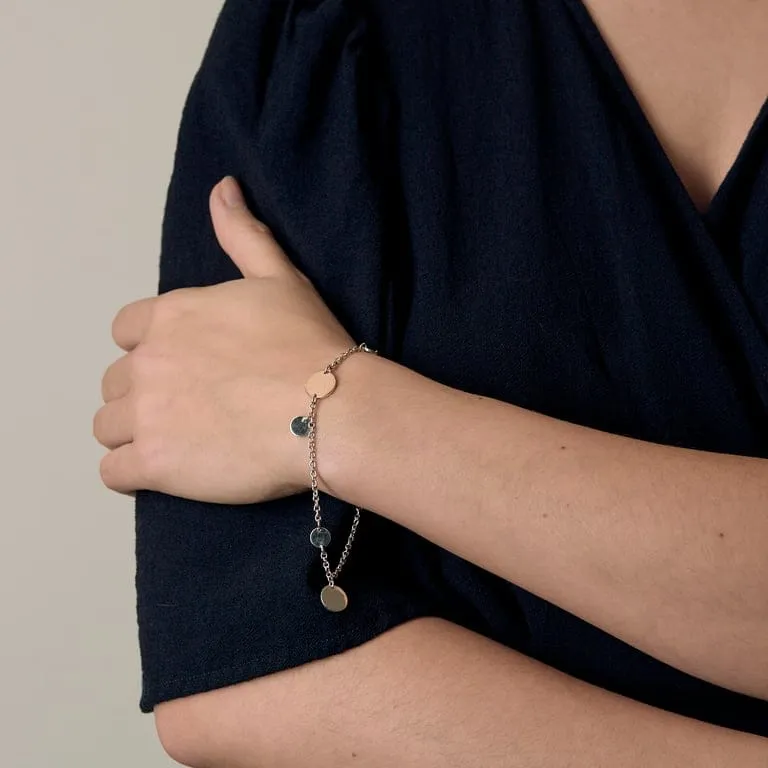 Hermès - Ex Libris - Bracelet en argent et or rose . sold by 58 Facettes product image thumbnail 2