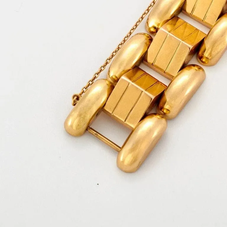 Bracelet Tank articulé en or jaune 18k sold by 58 Facettes product image thumbnail 5