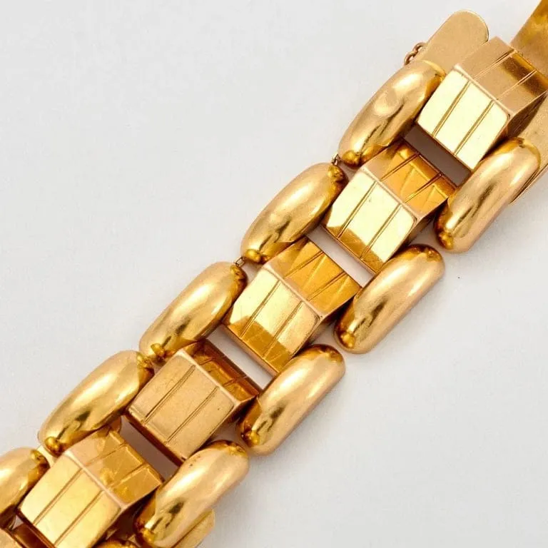 Bracelet Tank articulé en or jaune 18k sold by 58 Facettes product image thumbnail 4