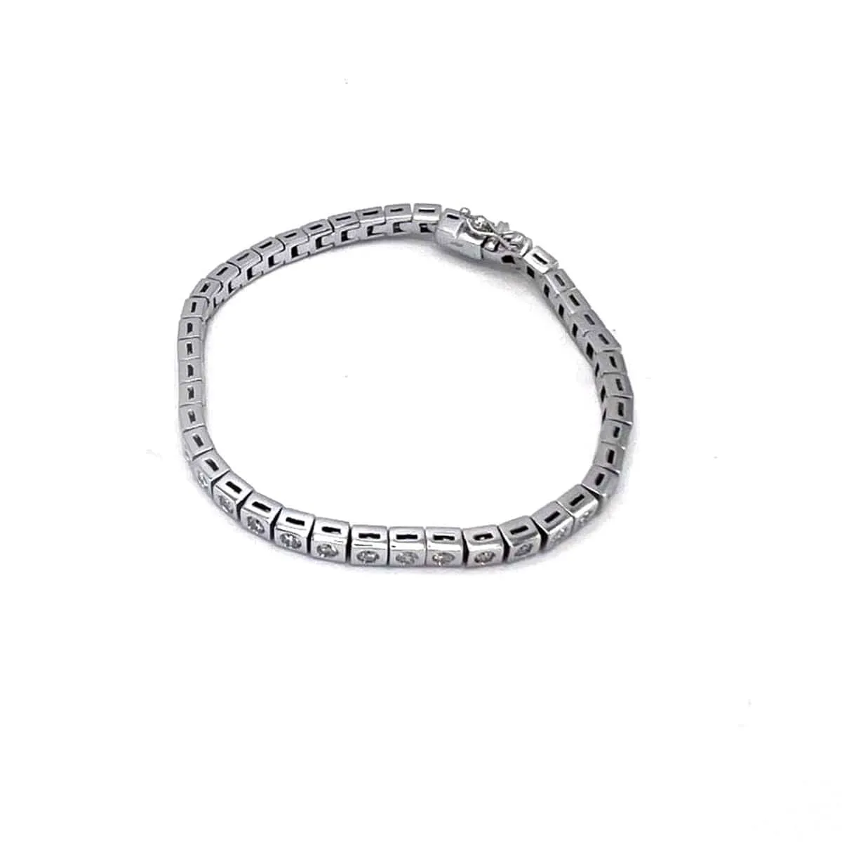 Bracelet Rivière en or blanc avec diamants sold by 58 Facettes product image thumbnail 2