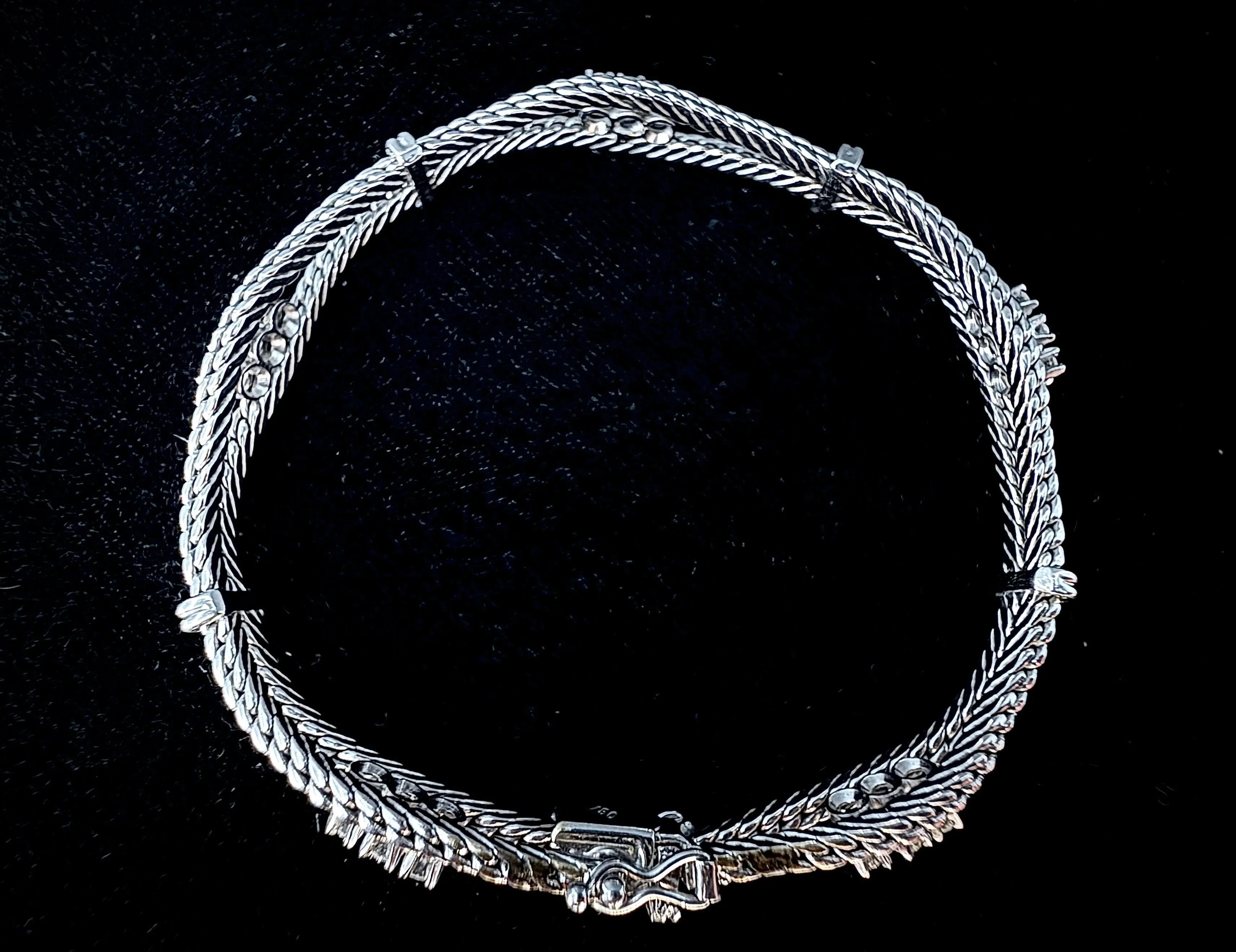 Bracelet or blanc serti de brillants sold by 58 Facettes product image thumbnail 3