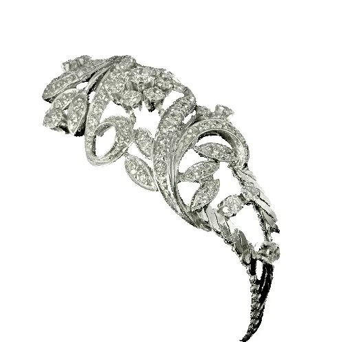 Bracelet or blanc serti de 4 carats de diamants brillants sold by 58 Facettes