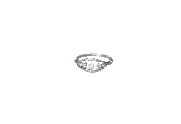 Bague bandeau Art Déco en platine et diamants sold by 58 Facettes