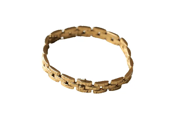 Cartier - Bracelet Maille Panthère trois rangs en or jaune 18 carats sold by 58 Facettes