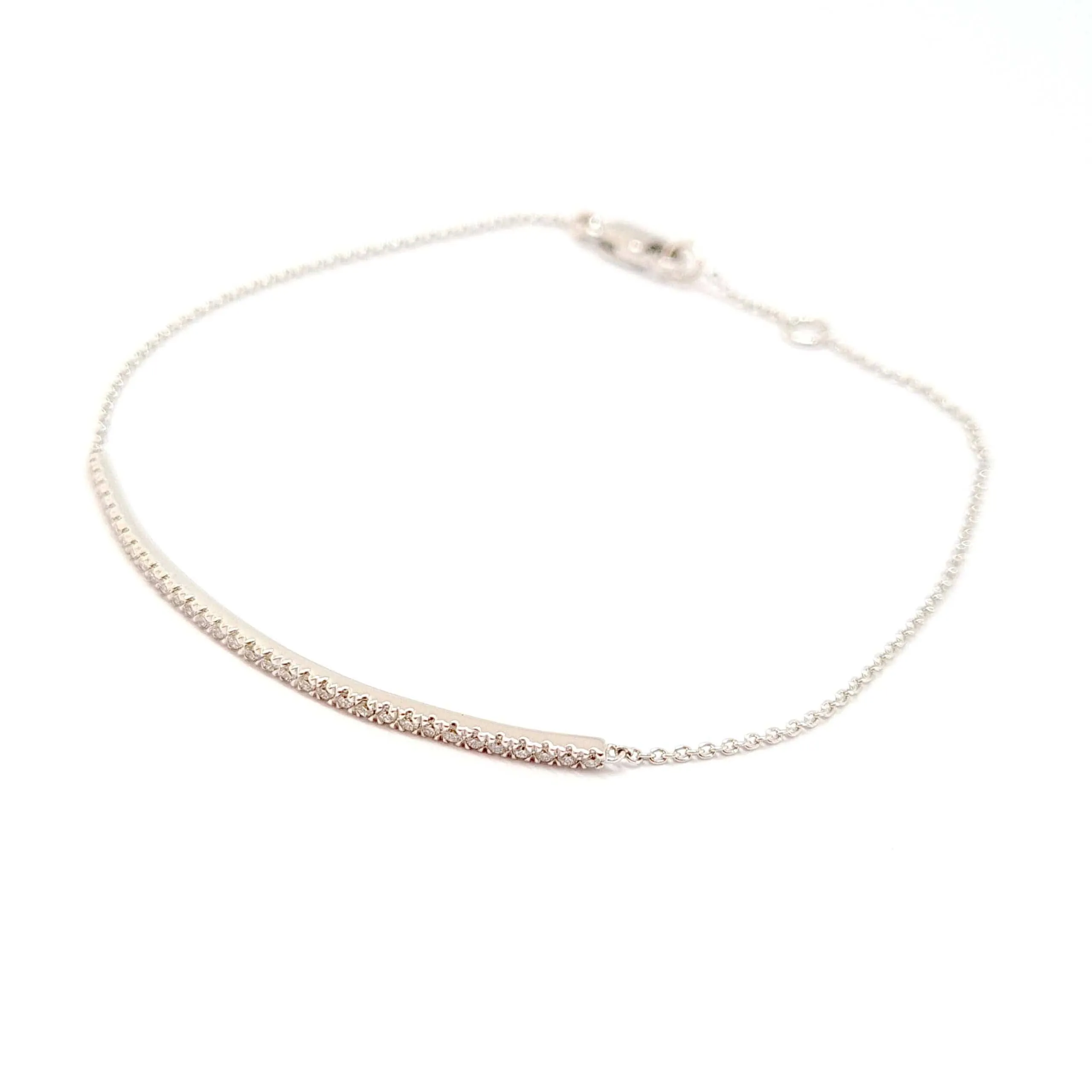 Bracelet barrette or blanc diamants sold by 58 Facettes product image thumbnail 4