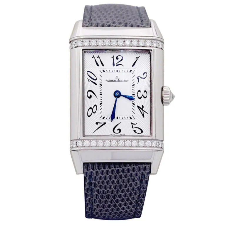 Montre Jaeger-LeCoultre, "Reverso Duetto", en or blanc et diamants. sold by 58 Facettes
