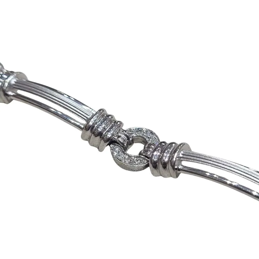 Bracelet en or blanc 18k et diamants taille brillante sold by 58 Facettes product image thumbnail 2