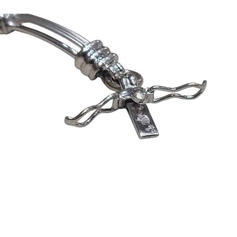 Bracelet en or blanc 18k et diamants taille brillante sold by 58 Facettes