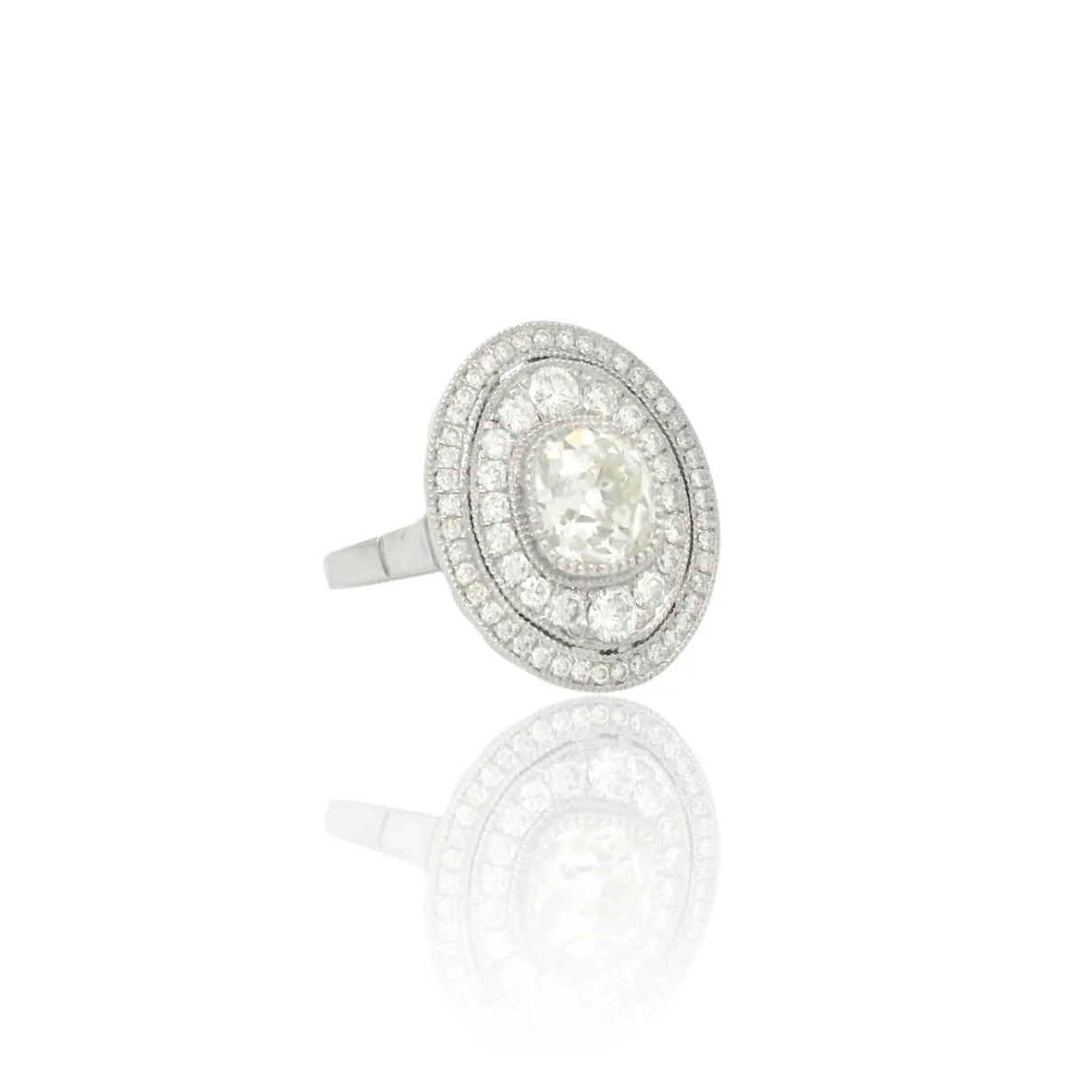 Bague Art déco inspirée en platine et diamants sold by 58 Facettes product image thumbnail 4