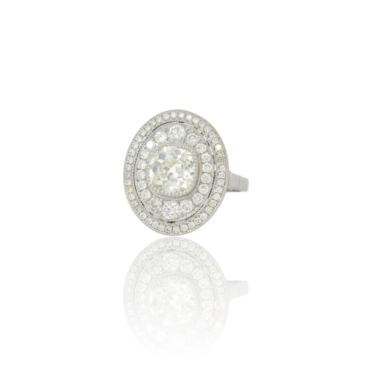 Bague Art déco inspirée en platine et diamants sold by 58 Facettes product image thumbnail 3