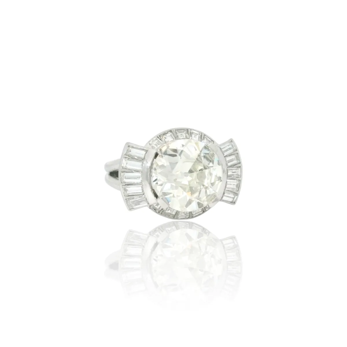Bague vintage années 60 avec diamants (centre 3,50 ct) sold by 58 Facettes product image thumbnail 4