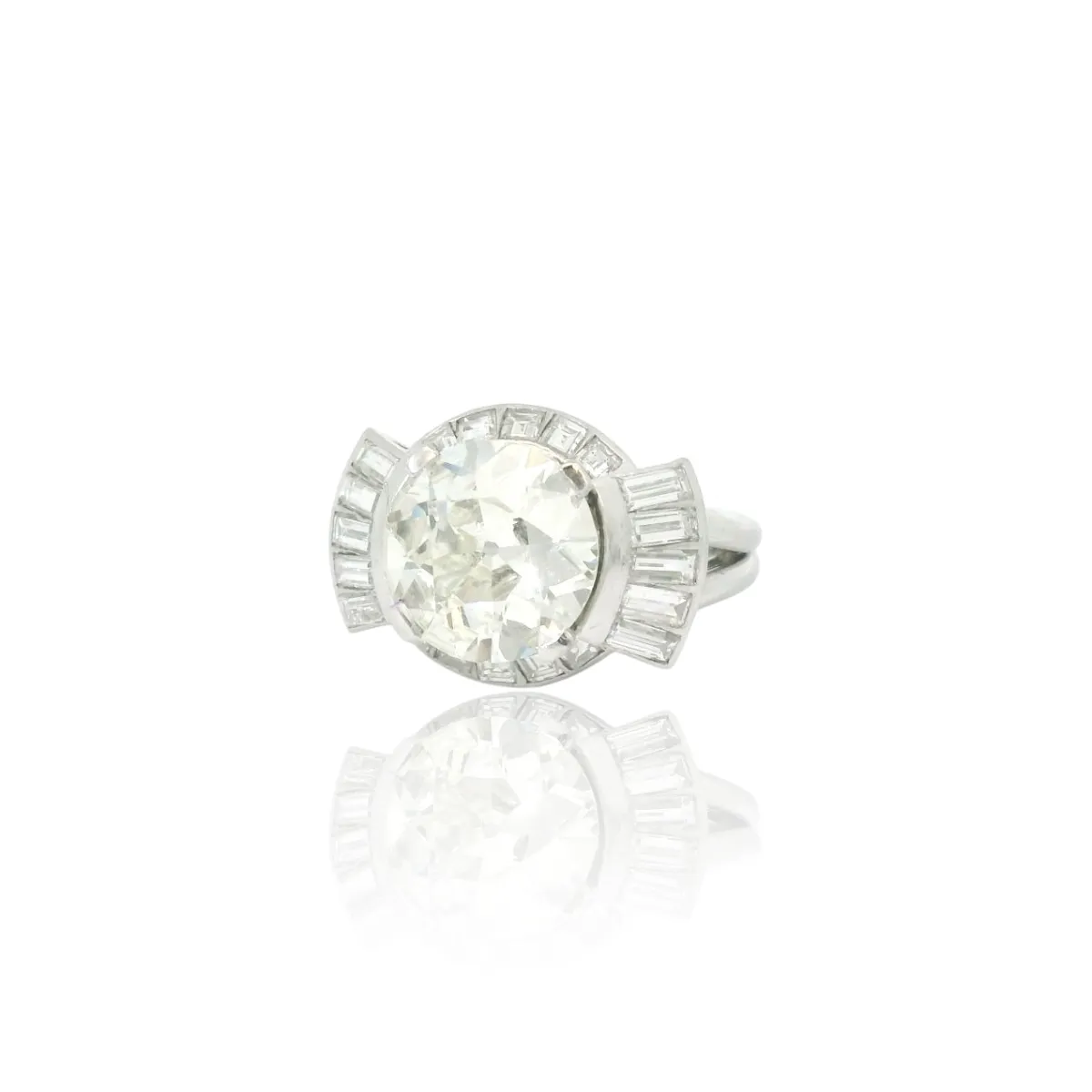 Bague vintage années 60 avec diamants (centre 3,50 ct) sold by 58 Facettes product image thumbnail 5