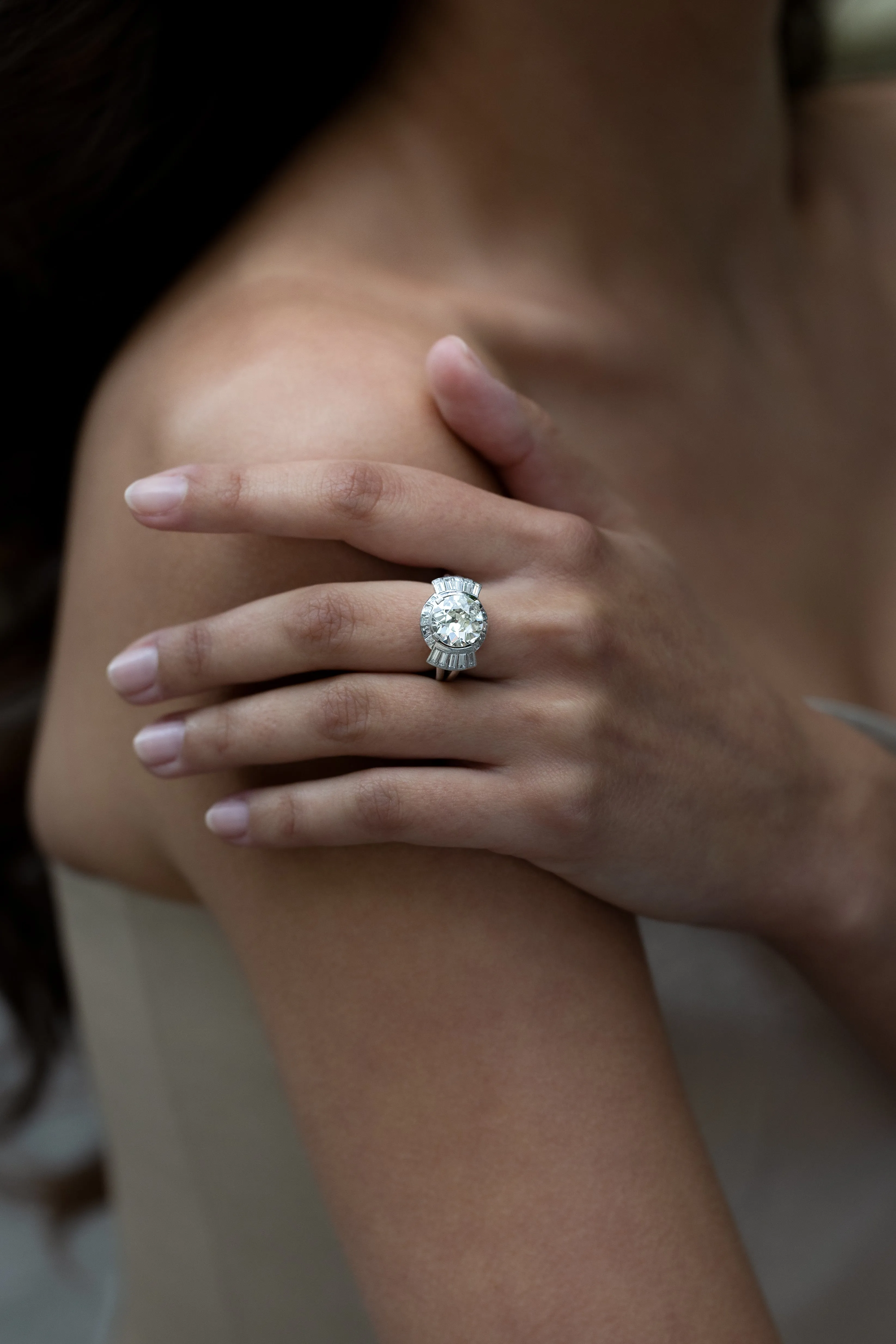 Bague vintage années 60 avec diamants (centre 3,50 ct) sold by 58 Facettes product image thumbnail 2