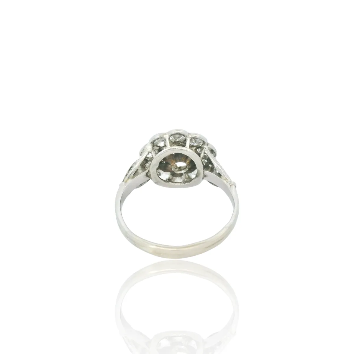 Bague cluster en or blanc 18k et diamants (env. 1,90 ct) sold by 58 Facettes product image thumbnail 4