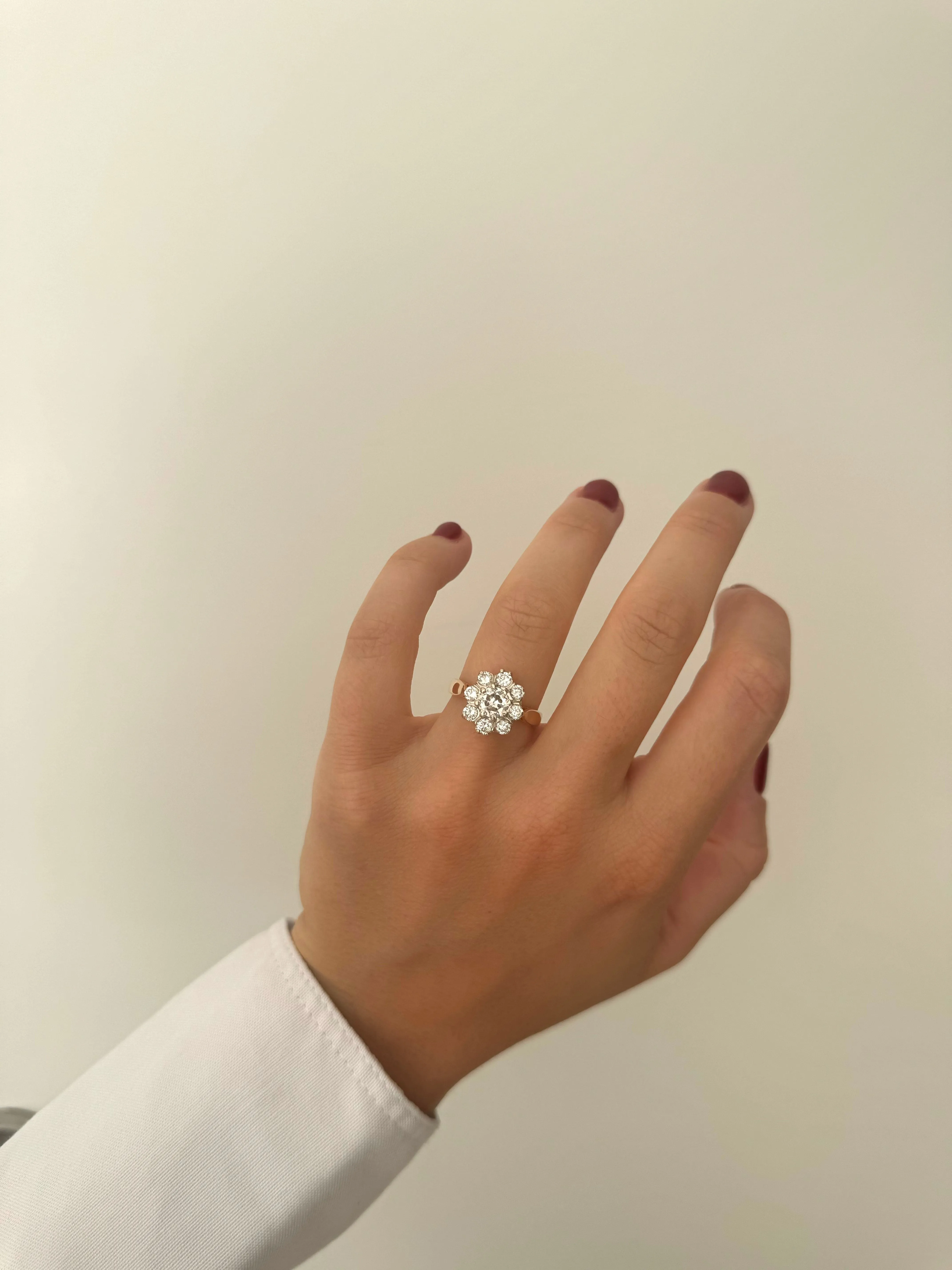 Bague vintage cluster en diamants sold by 58 Facettes product image thumbnail 2